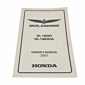 2001 Honda Goldwing GL1800 GL1800A Owner's Manual OEM Motorcycle Guide